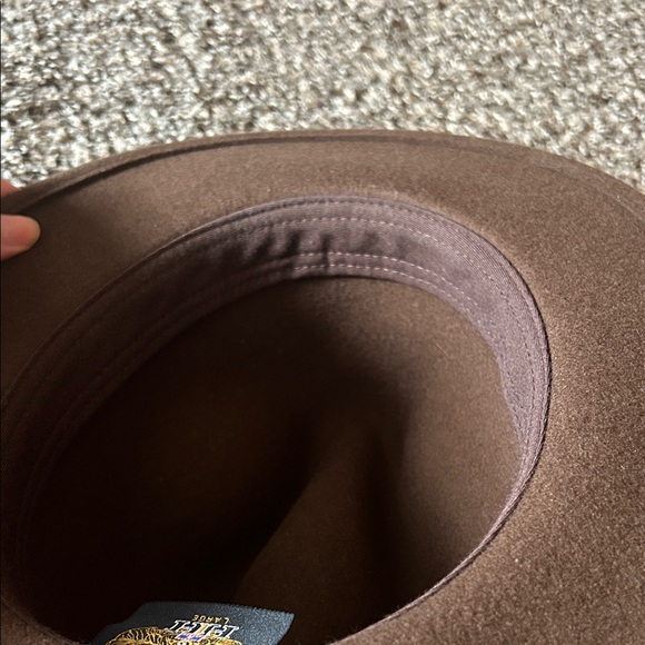 Henschel Hat Co brown felt hat with leather band - Picture 8 of 9